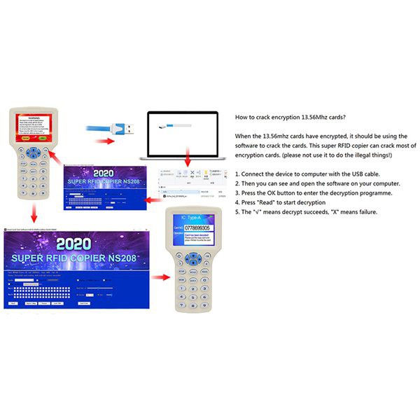 High Quality RFID Copier Duplicator 125KHz Key Card NFC Reader Writer