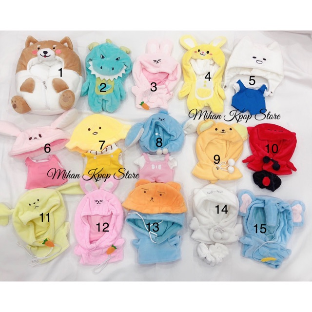 Outfit cho doll 20cm