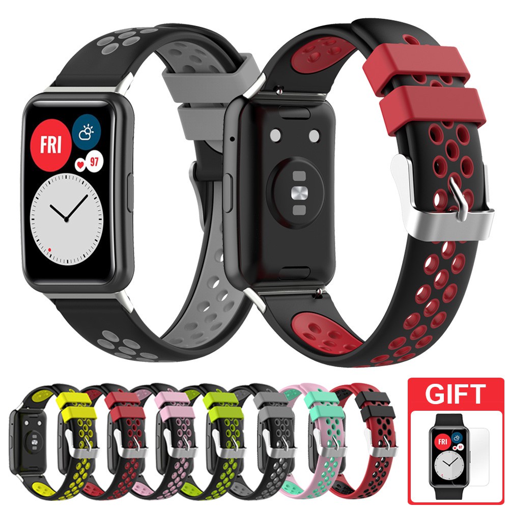 Dây đeo silicone chống nước cho đồng hồ thông minh Huawei Watch Fit