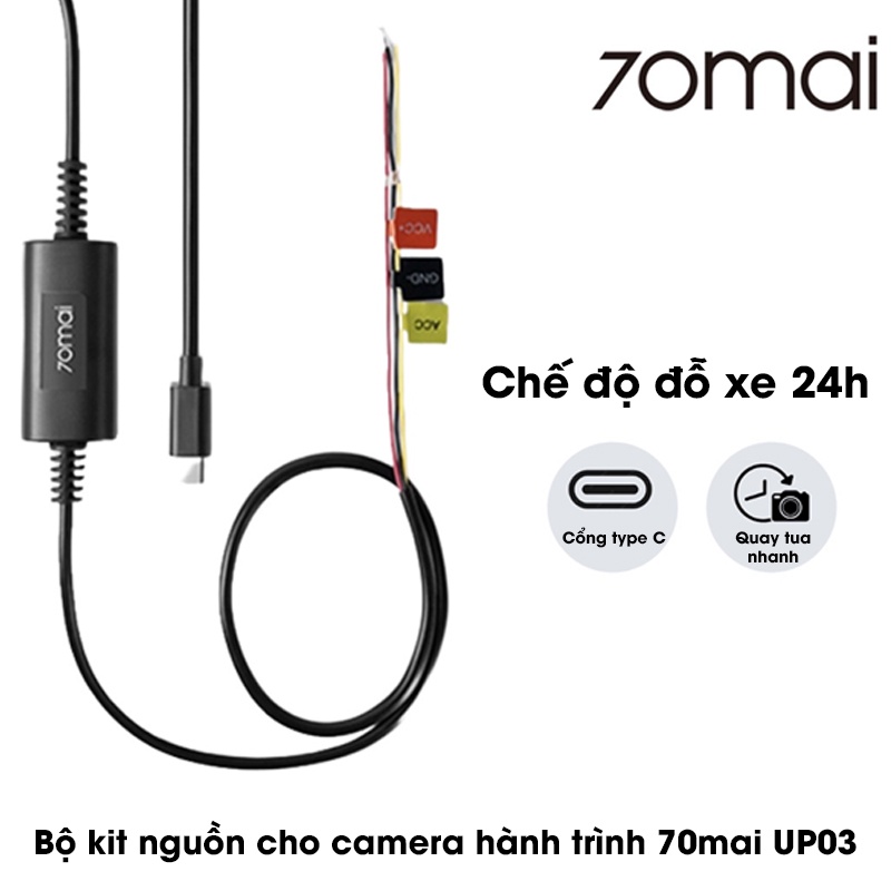 Bộ dây nguồn Hardwire Kit đấu điện trực tiếp cho camera hành trình 70mai UP03(M500)