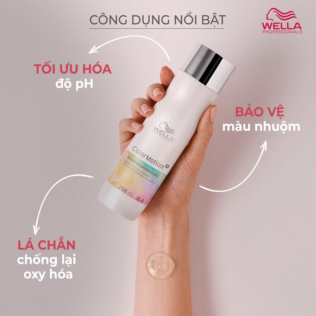 Dầu Gội Wella Color Motion Dành Cho Tóc Nhuộm, Giúp Bảo Vệ Lớp Màu Đẹp 50ml