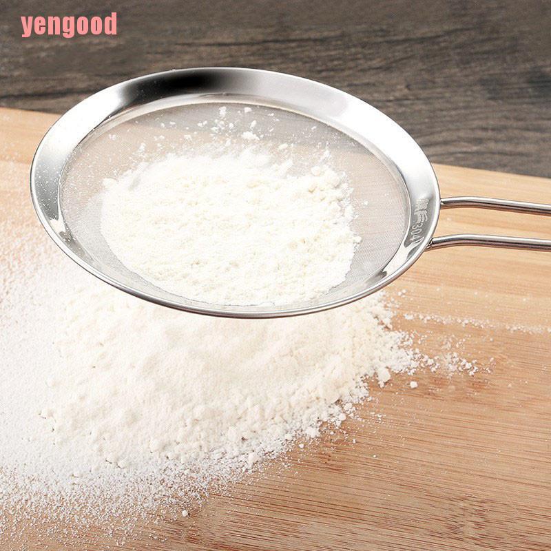 Rây Lọc Thức Ăn Bằng Thép Không Gỉ Tay Cầm Dài Tiện Lợi