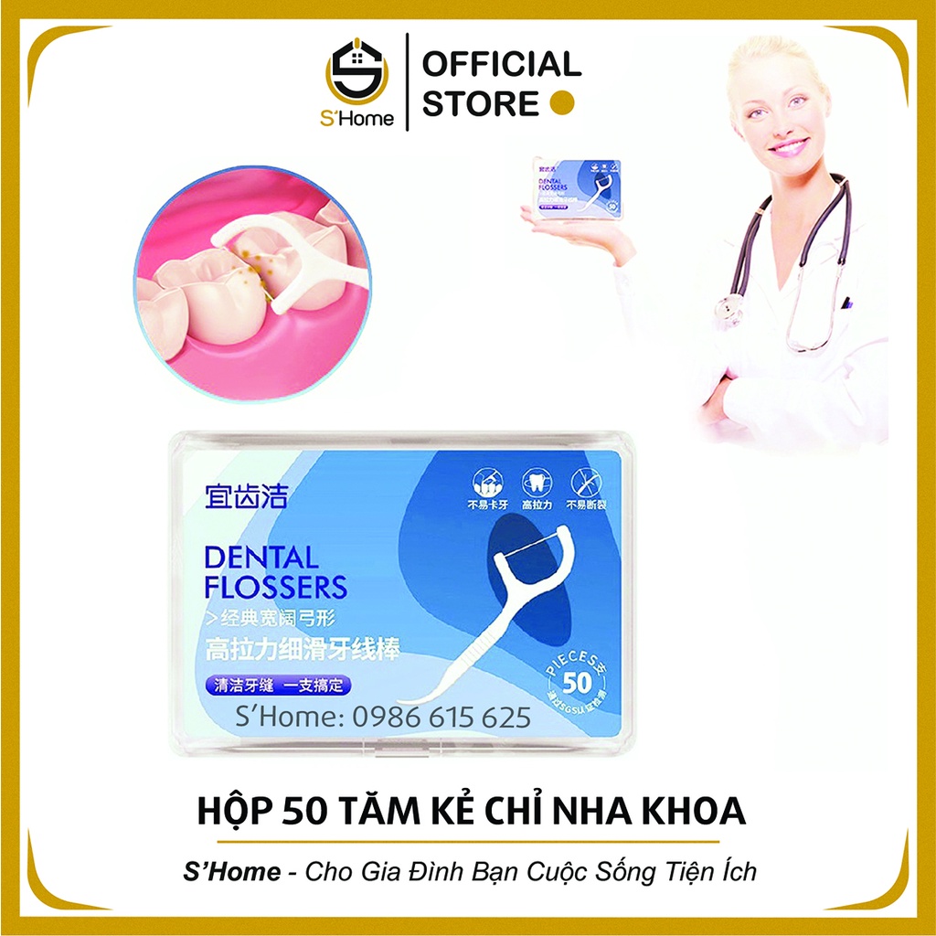 Hộp 50 Tăm Kẽ Chỉ Nha Khoa Chất Lượng Nhật Bản