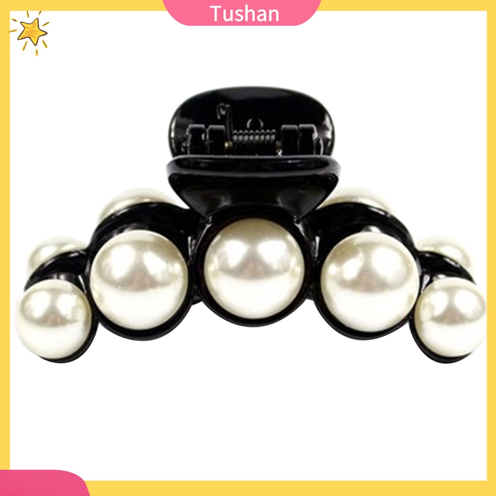 Kẹp tóc càng cua đính ngọc trai giả thời trang