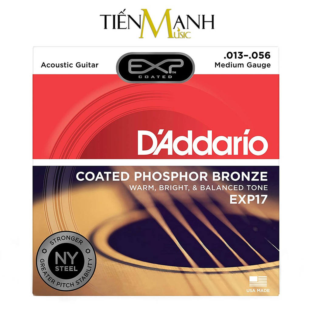 D'Addario EXP15, EXP16, EXP17, EXP26 - Bộ Dây Đàn Acoustic Guitar Coated Phosphor Bronze DAddario