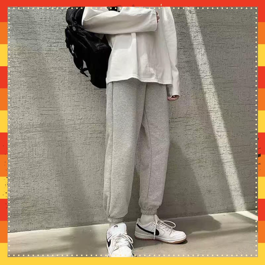 Quần Ống Rộng 🔺Quần Nỉ Ống BOOM Unisex🔺Jogger thun trơn cạp chun,dáng rộng-phong cách và cá tính Mã QOB06