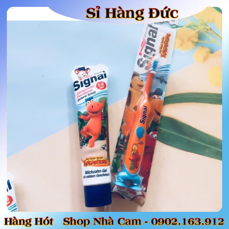 [auth] Kem đánh răng Signal Đức kem đánh răng trẻ em cho bé từ 0-6 tuổi và 6+ nuốt được - Đủ Bill [Hot]