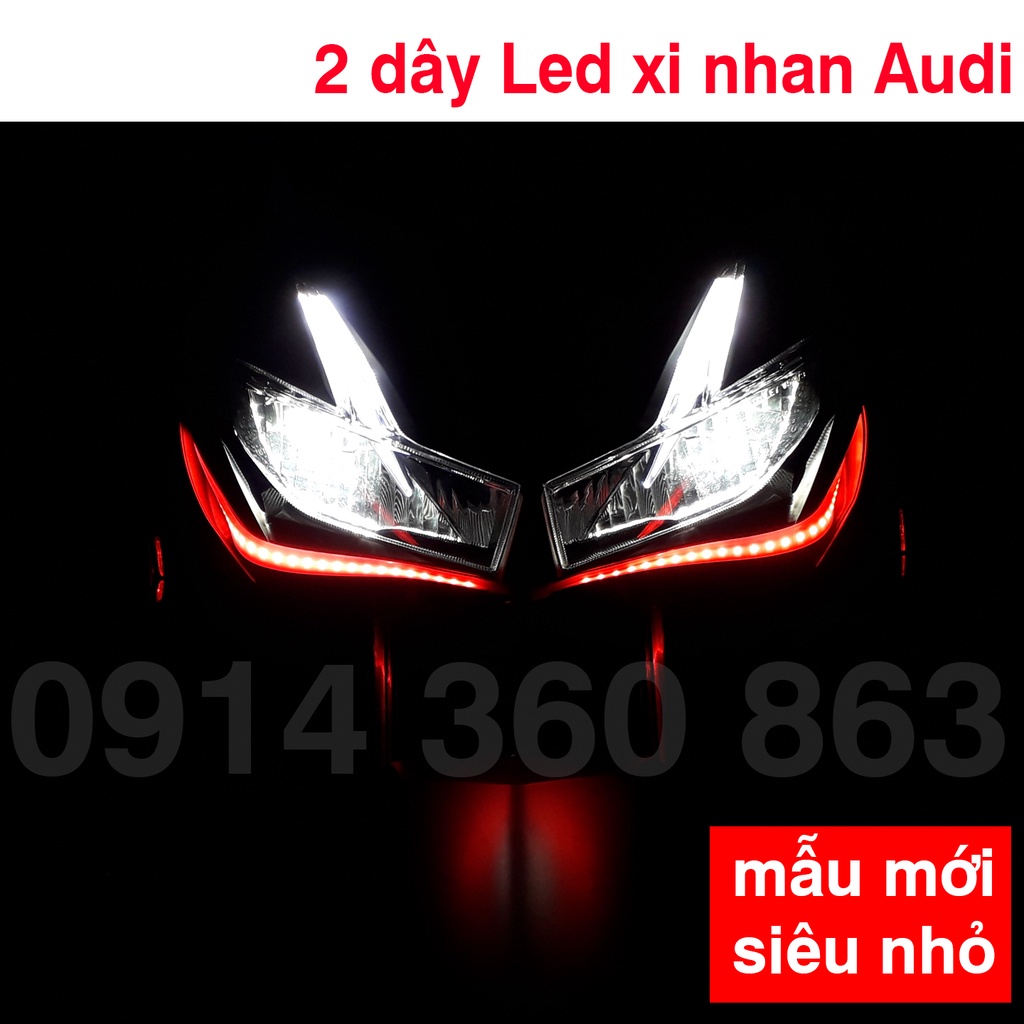 2 dây đèn LED dẻo định vị ban ngày và Xi nhan audi chạy đuổi