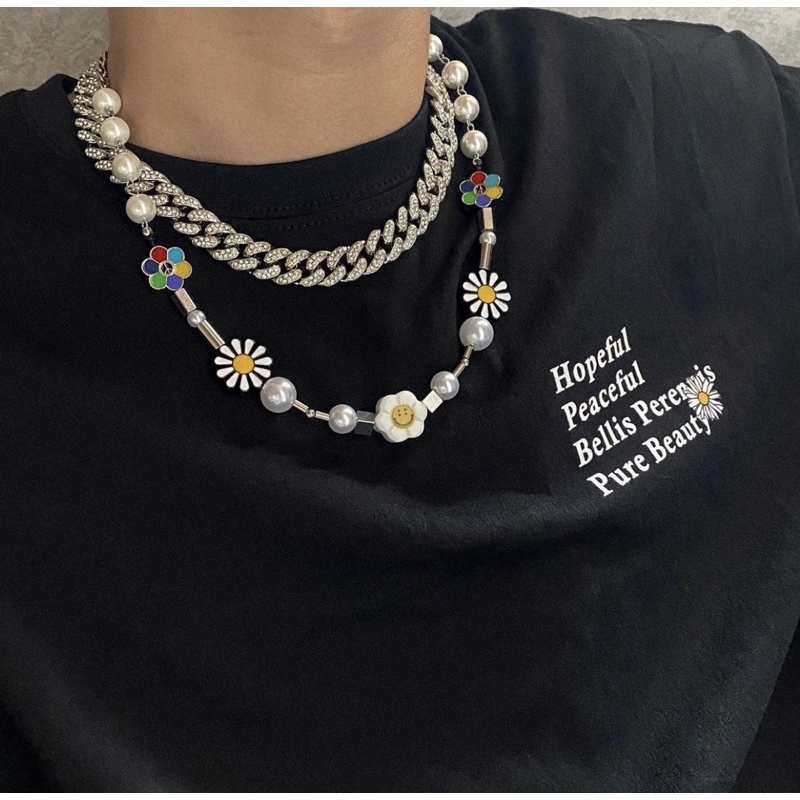 Vòng cổ hình mặt cười xúc xắc hiphop kim loại , tay mặt cười xúc xắc, dây chuyền mặt cười xúc xắc hiphop (VC25).