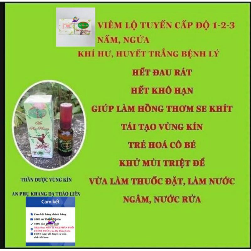 Tinh dầu An Phụ Khang_Dạ Thảo Liên viêm phụ khoa, nấm ngứa