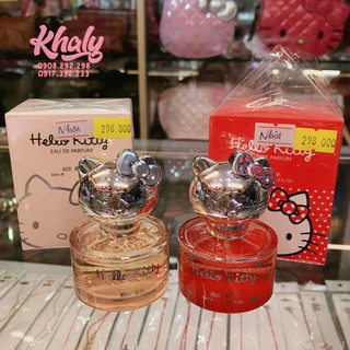 Chai nước hoa chính hãng Nhật Hello Kitty Eau De Parfum màu đỏ, trắng dành cho nữ và bạn gái siêu xinh - 30ml