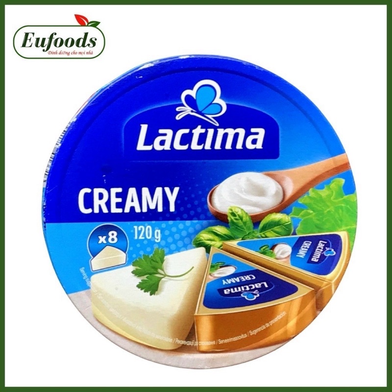 Phô Mai Hộp Tròn Lactima Creamy Ba Lan 120g