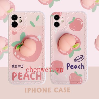Ốp Lưng Tpu Mềm In Hình Quả Đào 3d Cho Iphone 12 Pro Max 11 Pro Max Xs Max Xr X 7 8 Plus