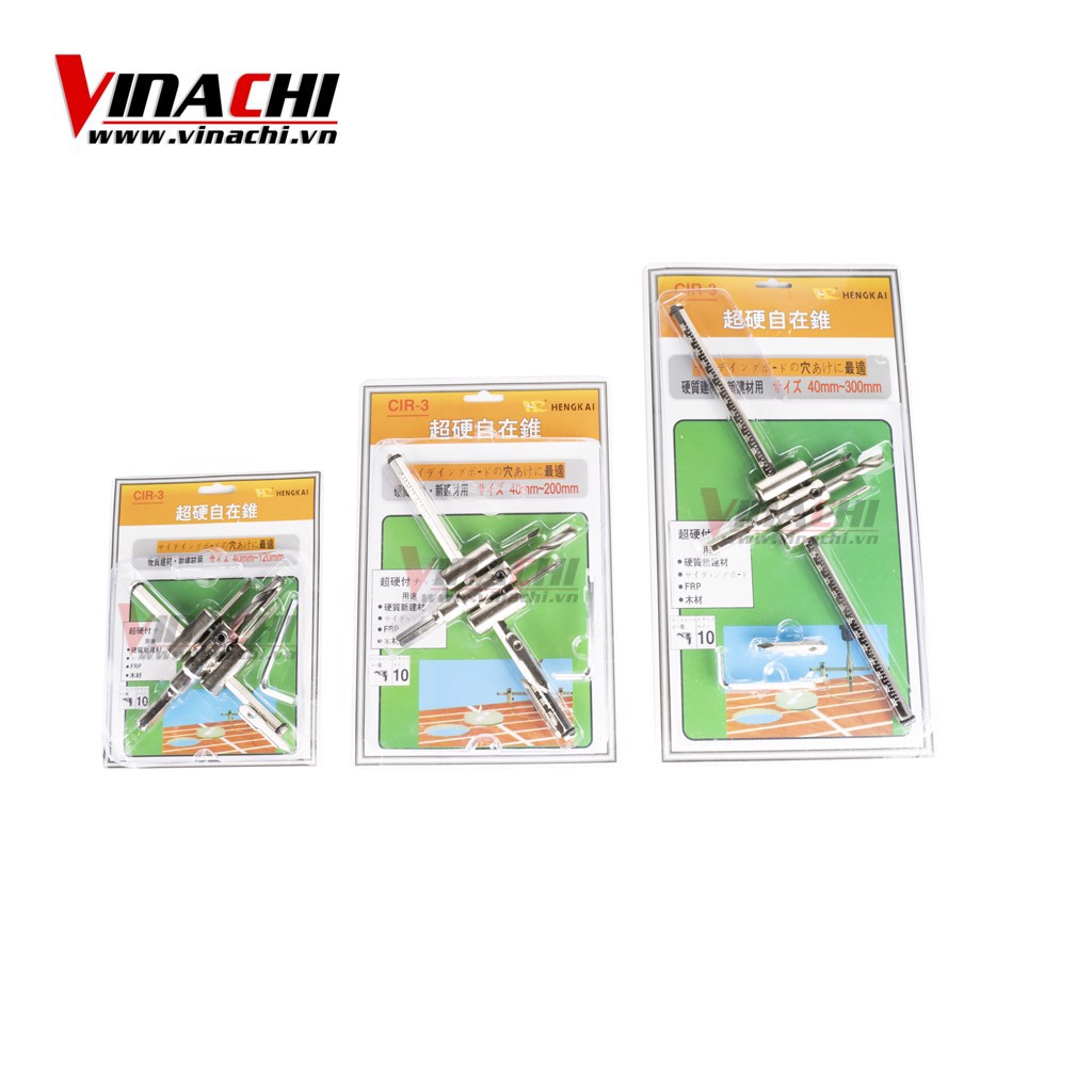 Bộ Cữ Khoét Lõi Gỗ Hengkai Chuyên Dùng Khoét lỗ tròn Khoét Được ván ép, gỗ cứng, ván mica, cao su, nhựa....