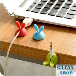 Bộ 8 Nút giữ dây điện hình tai thỏ chống xoắn rối, cáp sạc, máy in, dây chuột,… siêu cute tiện lợi GD05-GDD-2