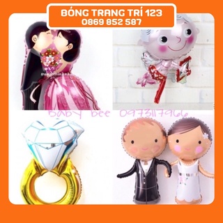 [CHẤT LƯỢNG] Bóng Trang Trí Hình Cô Dâu - Chú Rể