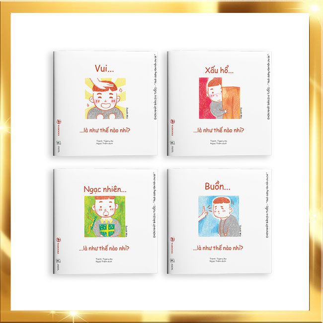 Combo Bộ 4 Cuốn Sách - Ehon Cảm xúc - Ehon Nhật Bản dành cho bé từ 0 - 6 tuổi