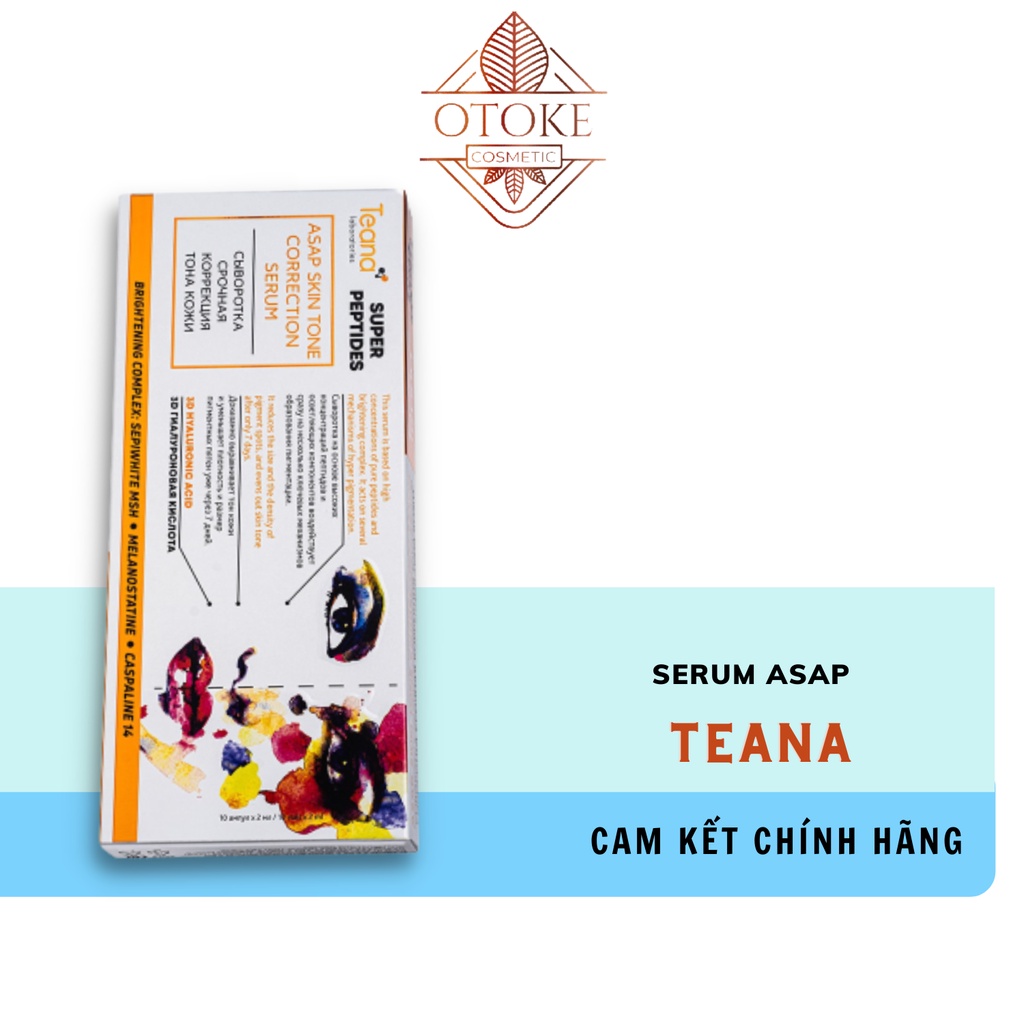 Serum Teana Super Peptides ASAP dưỡng trắng, mờ thâm, cải thiện kết cấu da