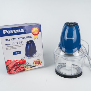 Máy xay thịt Povena PVN-321 2 lưỡi 1L 200W (Màu xanh)