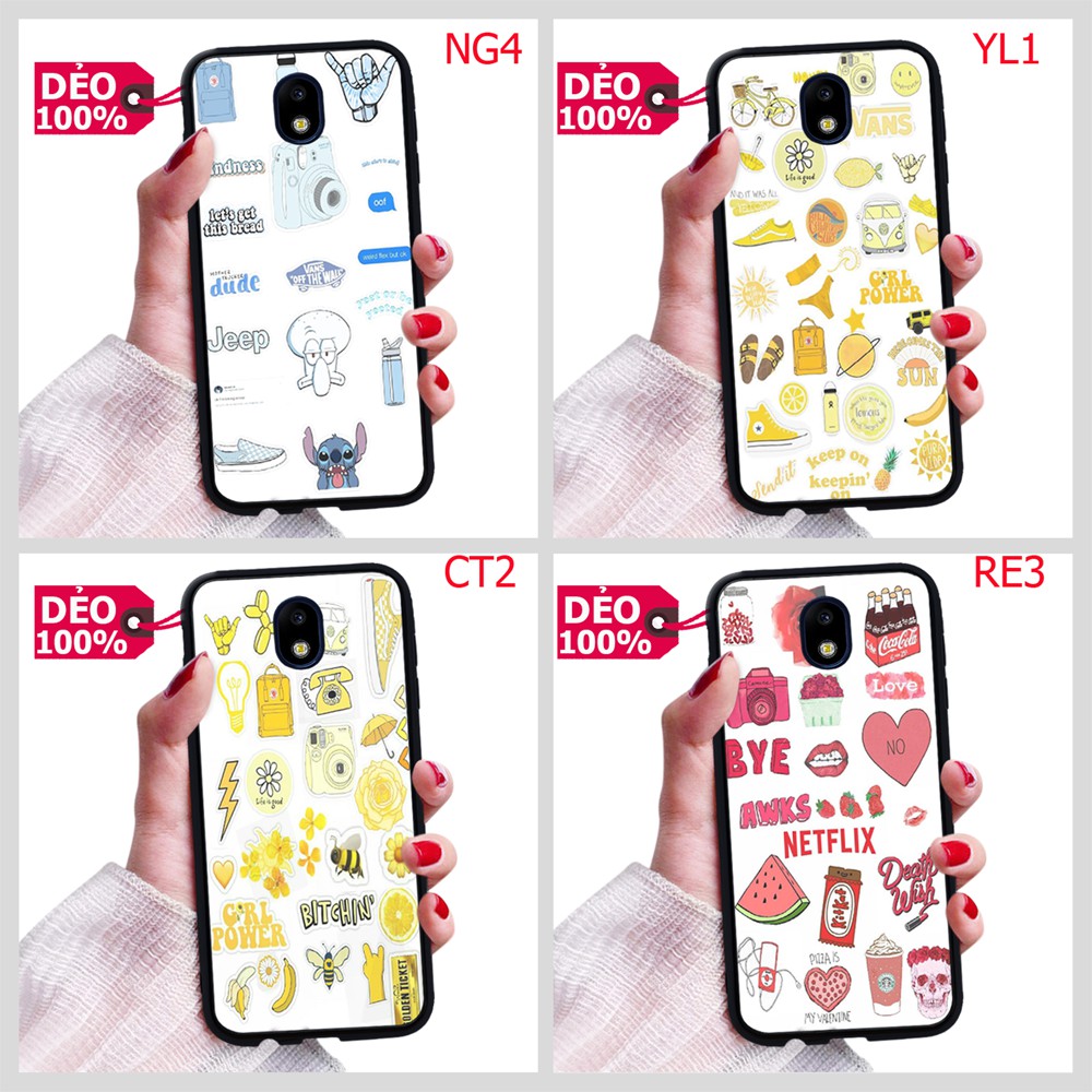 Ốp Lưng Samsung Đủ Dòng Dẻo Họa Tiết Stickers Mix Cực Cute cho J6/J6 Plus/J7/J7 2016/J7 2017/J7 Prime/J7 Pro/J7 Plus