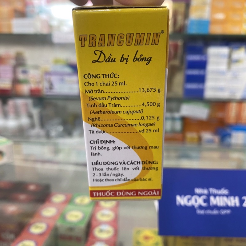 ✅ [Chính Hãng] Trancumin dầu sức bỏng.