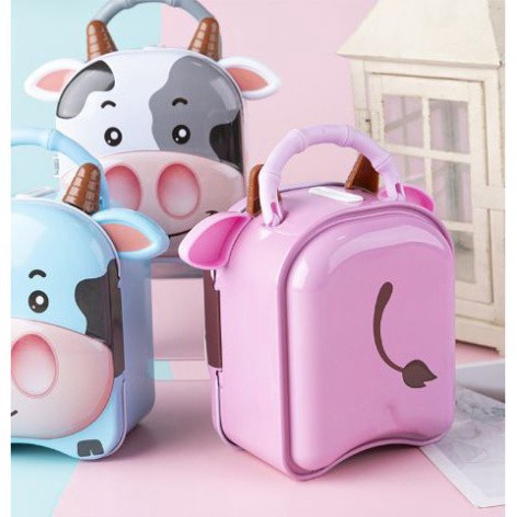 Két sắt mini tiết kiệm tiền hình con bò sữa cho bé (1226KSM)