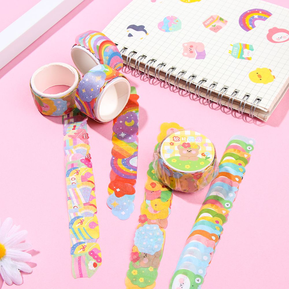 Cuộn Băng Keo Washi Dán Trang Trí Sổ Tay Nhật Ký Diy