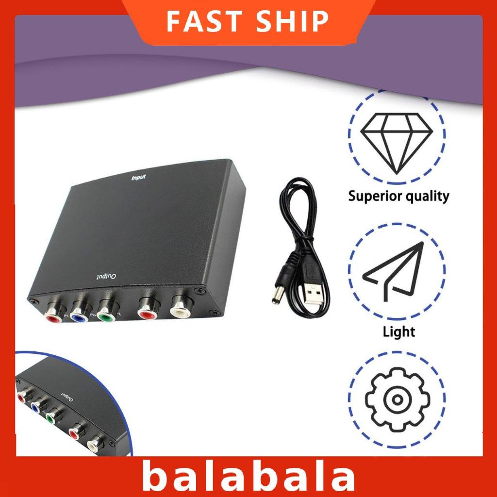 [BL]HDMI-compatible To 5RCA RGB Component YPbPr Video +R/L Audio Adapter Converter
