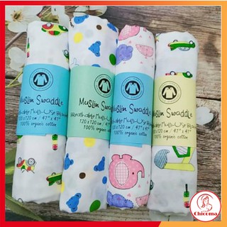 Khăn tắm Muslin sợi tre cho bé cao cấp mềm mịn 120x120cm DCT20-CHICOMA