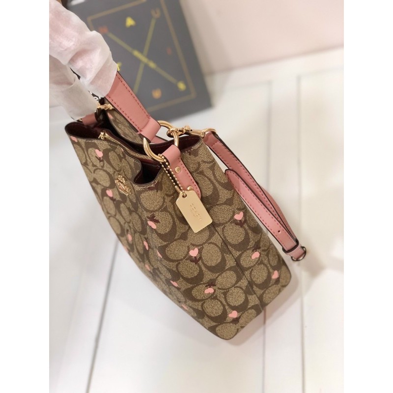 Sẵn ♥️ TÚI COACH DA BUCKET TIM C3238- nhiều màu