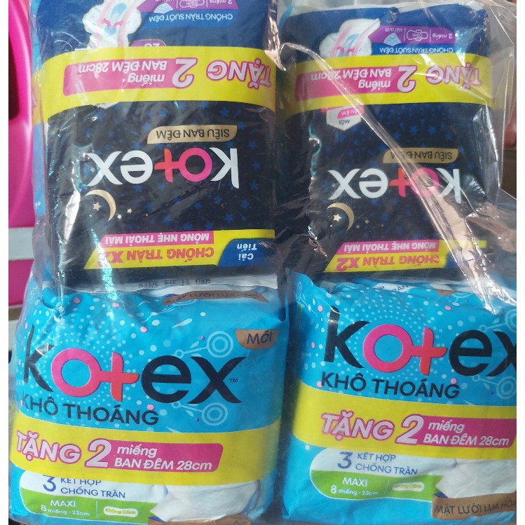 Băng Vệ Sinh Kotex siêu mỏng Khô Thoáng 23cm 8 miếng