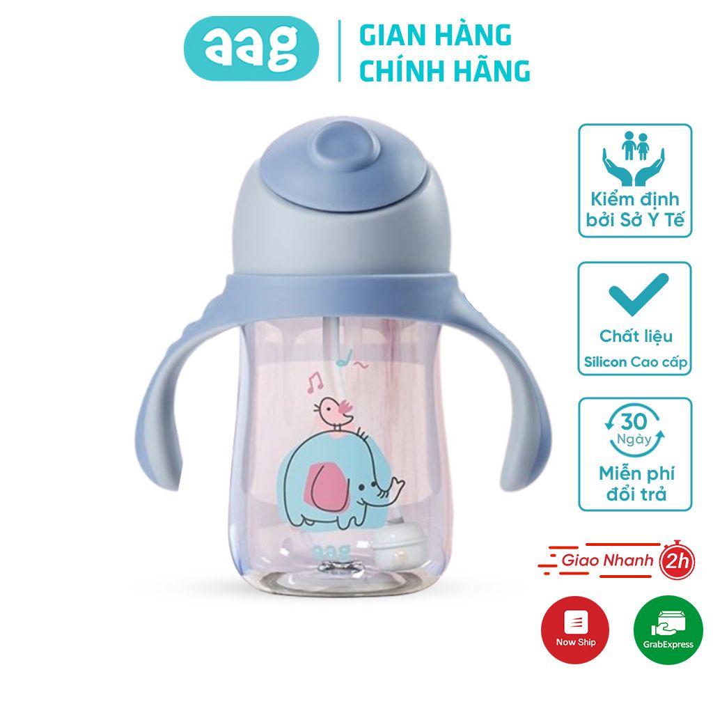 Cốc tập uống nước tritan AAG302 chống sặc chống trào an toàn cho bé dung tích 240ml