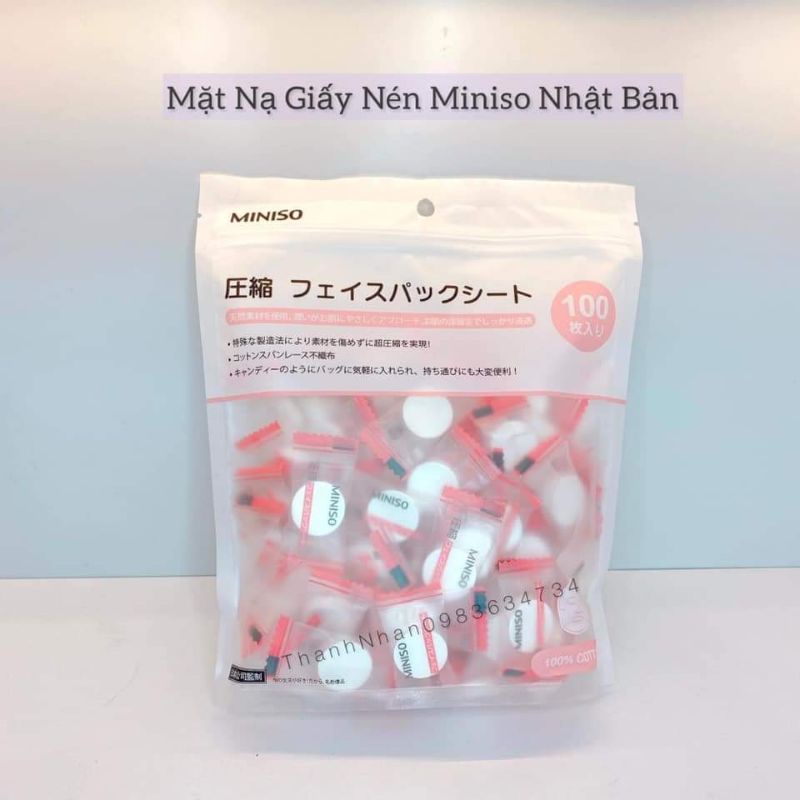 Mặt nạ nén Miniso Nhật Bản(tách lẽ)