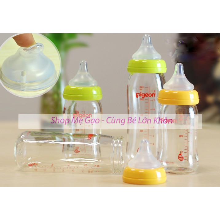 [Nội địa Nhật] Bình sữa Pigeon nội địa Nhật nhựa cổ rộng 160ml 240ml