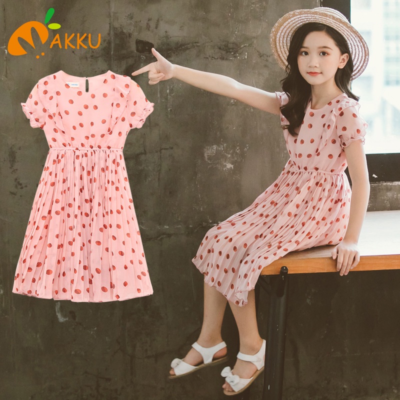 Váy Trẻ Em Chấm Bi Cô Gái Thời Trang akku