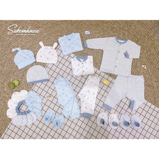 Fullset quần áo sơ sinh dài tay MioMio thu đông cho bé