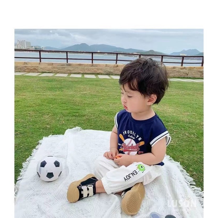 [Babycat] Hàng Có Sẵn Quần Dài Dáng Rộng Mỏng Thoải Mái Phong Cách Nhật Bản Hàn Quốc Thời Trang Mùa Hè Dành Cho Bé Trai 2022