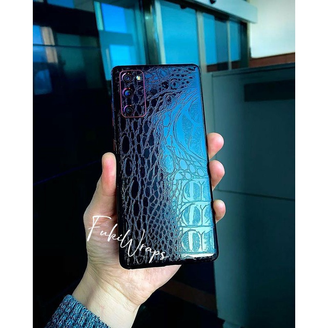 [SAMSUNG]Tấm Dán Skin FULL Viền Họa tiết Da Cá Sấu Note8 Note9 Note10 Note10+ Note10Lite ZFlip S20 S20Ultra S20+ S10 A70