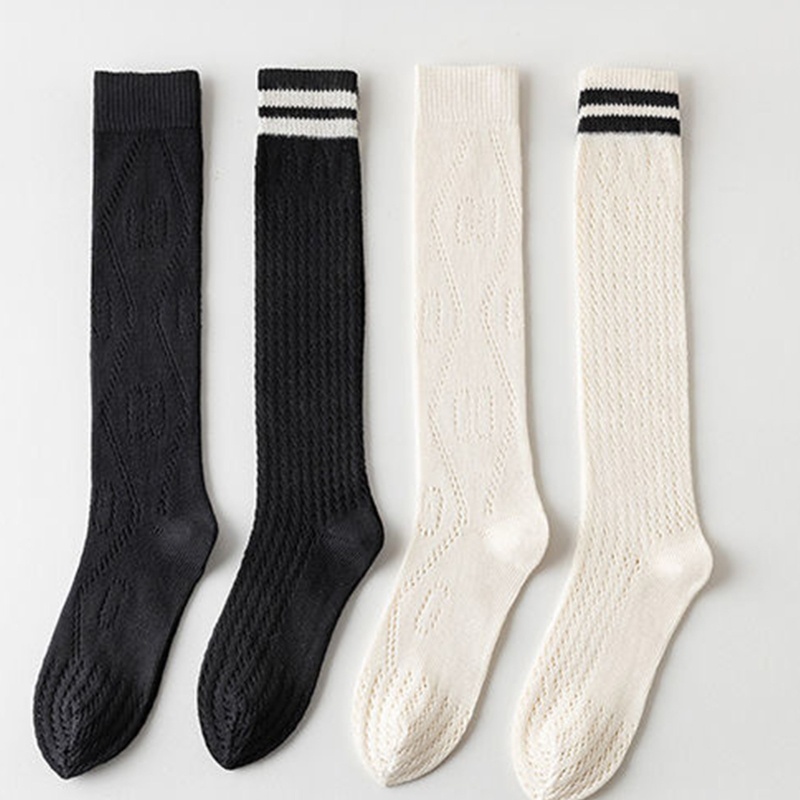 Vớ Dài Giữ Ấm Chân Thiết Kế Đục Lỗ Phong Cách Lolita