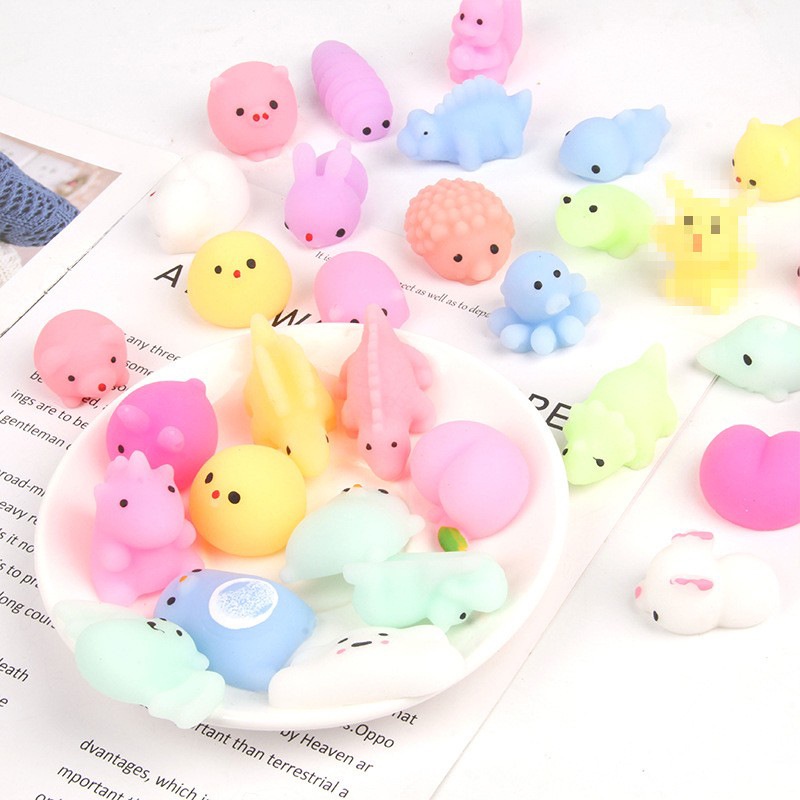 Squishy mềm dẻo slime mochi hình động vật cute dễ thương đồ chơi giảm stress E314