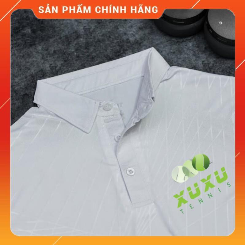 Hàng Real Áo Tennis Nam Có Cổ Màu Trắng #ANCC07T
