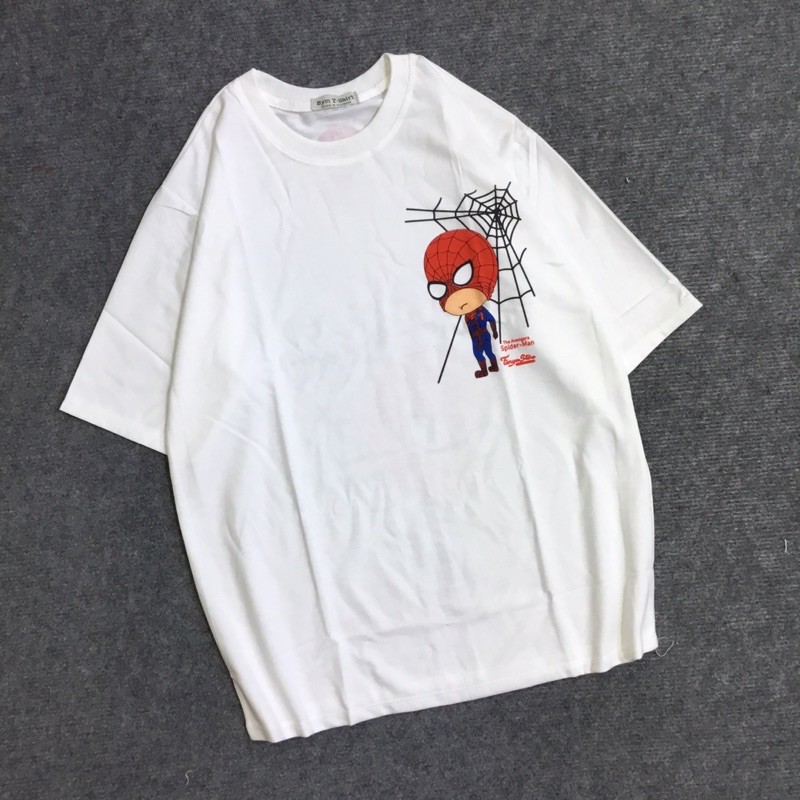 Áo thun unisex in spiderman chibi cute freesize cho cả nam nữ