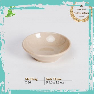 Chén Chấm Tiêu T36N Ngăn Màu Nâu Nhựa Melamine Cao Cấp Fataco Việt Nam - Chính Hãng
