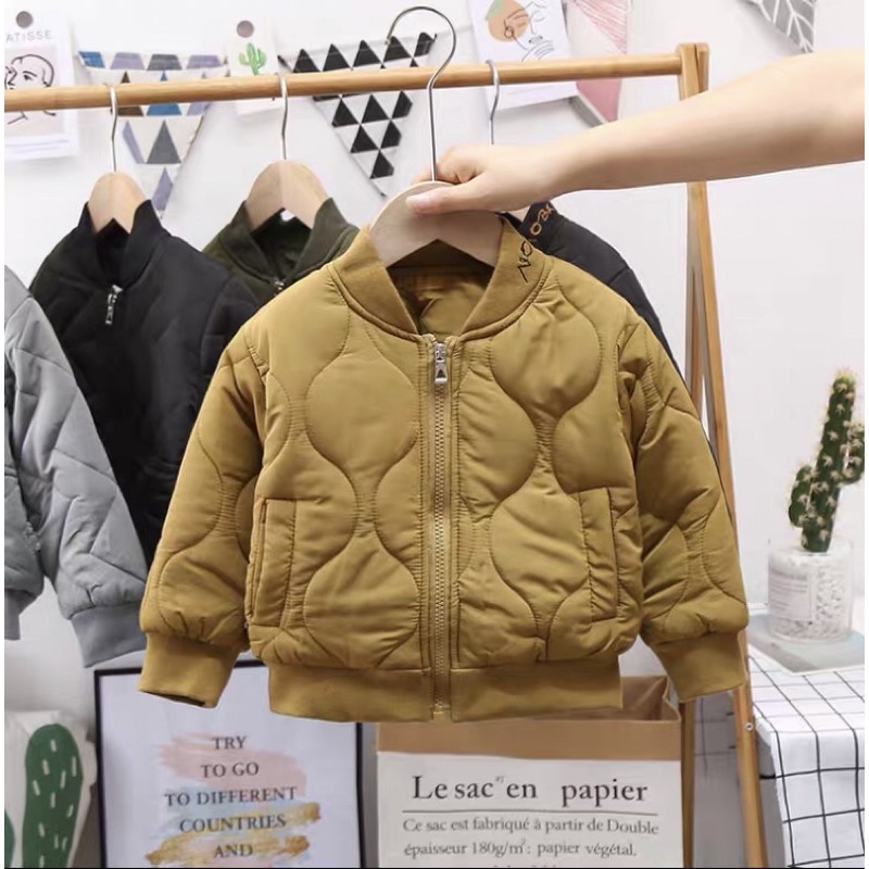 Áo khoác trần bông bé trai