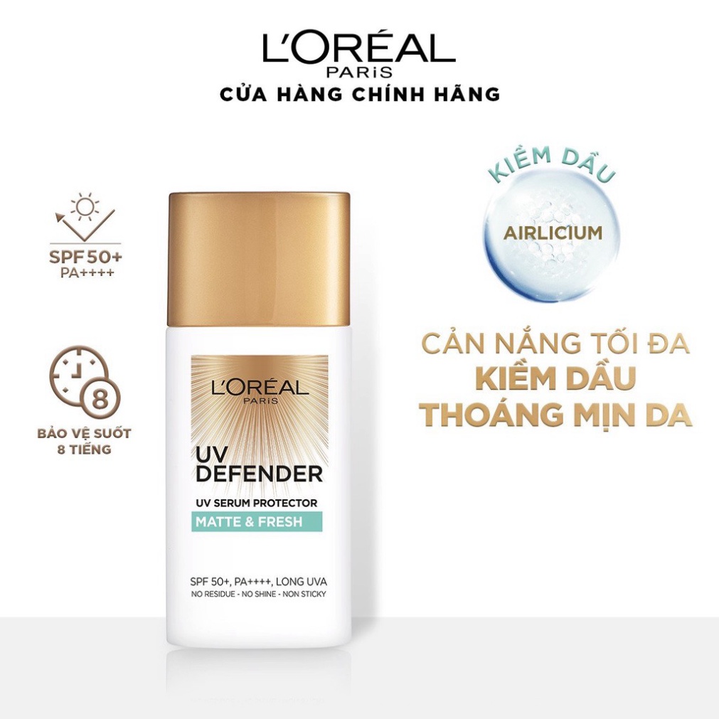 Kem Chống Nắng Loreal Paris Mịn Nhẹ 50ml UV Defender SPF 50+ PA ++++