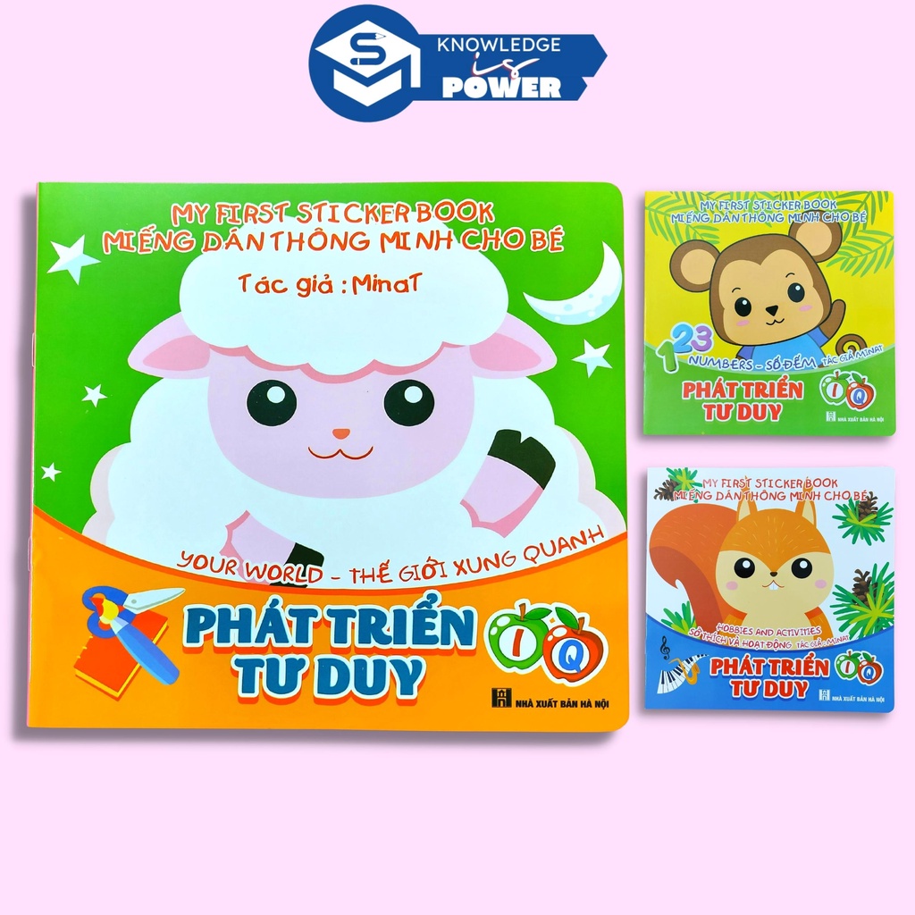 Sách Bóc Dán Thông Minh Cho Bé Phát Triển Tư Duy IQ - My First Sticker Book (Bộ 3 Cuốn, Lẻ Tùy Chọn)