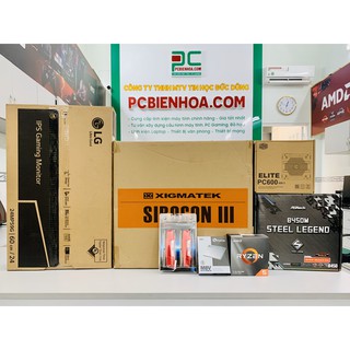 Thùng máy tính AMD Ryzen 5 3500 B450M 16G 256G 600W+ LG24MP59G