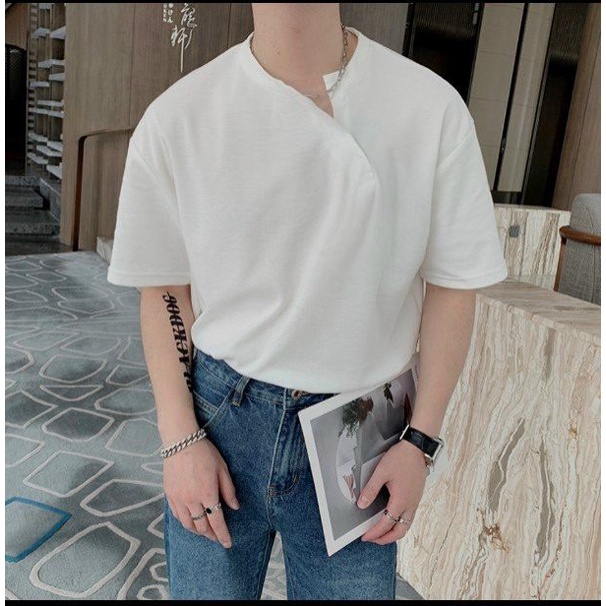 Áo thun Stee Style Cổ xéo NO LIMITED CVC - Giá sỉ Unisex