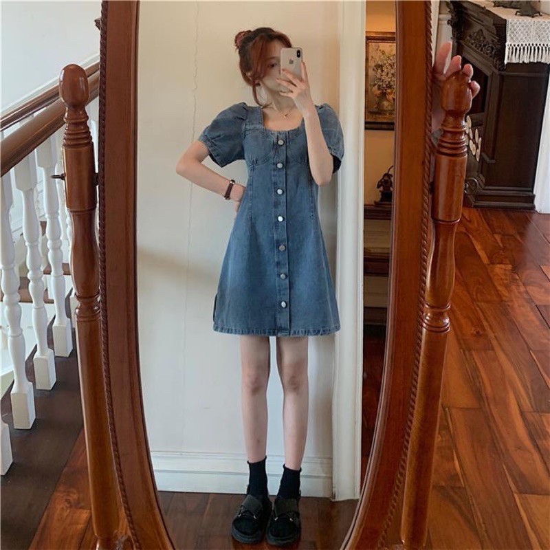 Đầm Denim Jean Hàn Siêu Xinh (Có feedback thật) | BigBuy360 - bigbuy360.vn