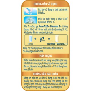 Sữa Grow Plus Diamond 2+ 850g (Date 2021)
